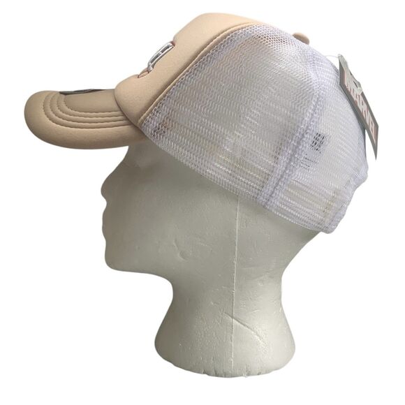 Marvel Trucker Hat Cap Baseball Beige Red Embroidered Berkshire Snap Back NWT - Picture 4 of 13